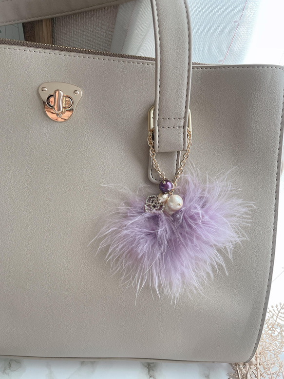 marabo-fur bagcharm~lavender~ 3枚目の画像