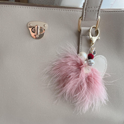 marabo-fur bagcharm~pink~ 3枚目の画像