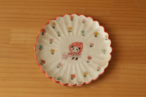 * Y-sama 的獨家屏幕粉狀小紅帽熊貓和粉紅色 Mofumofu Wanko Margaret Plate。 第1張的照片