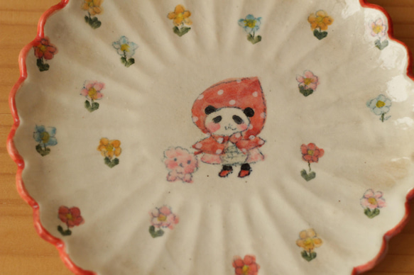 * Y-sama 的獨家屏幕粉狀小紅帽熊貓和粉紅色 Mofumofu Wanko Margaret Plate。 第5張的照片