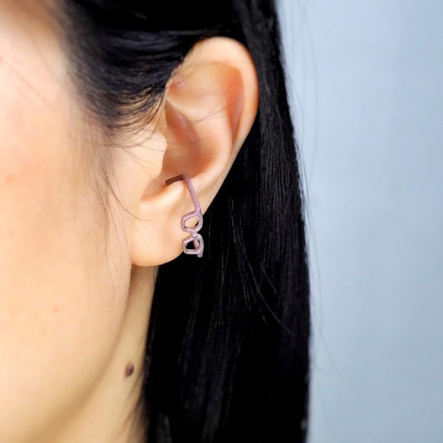 み*き様 純チタン製イヤーカフ兼リング10号「巡る」2トーン グラデーションマッ 選べる10色！純チタン製 メガネのイヤーカフ イヤーカフ Arikata