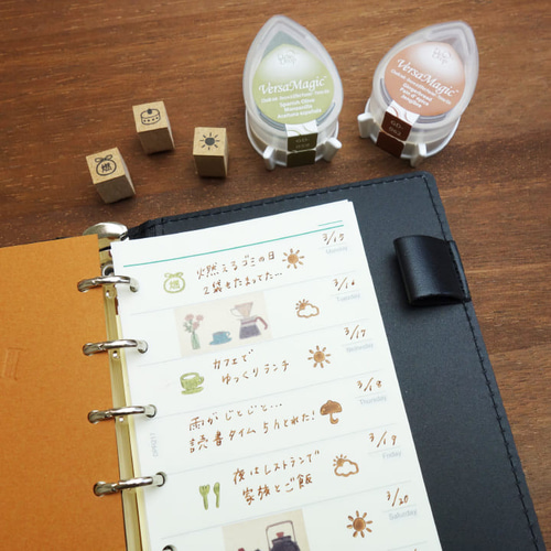 手帳スタンプmini 7mm｜13 生き物 71種類（c-13）はんこ ハンコ
