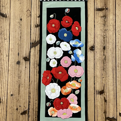 人気の贈り物が キット】けしの花のタペストリー【押し絵】【古布】 キット 和 その他