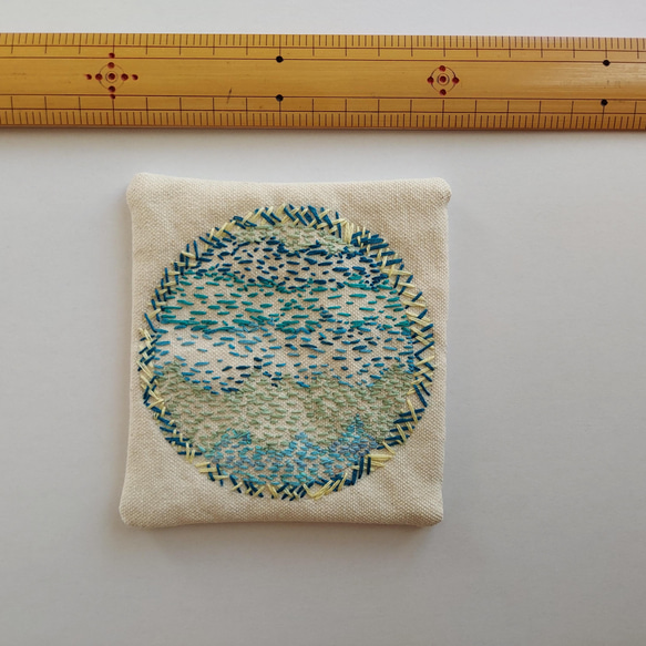 刺繡　館山の海コースター　 4枚目の画像
