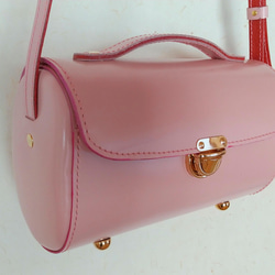 受注制作】ヌメ革の可愛いショルダーバッグ（パステルピンク