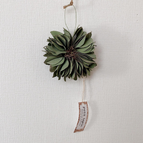 ユーカリ ミルフィーユ リース ワイヤープランツ スワッグ ドライ