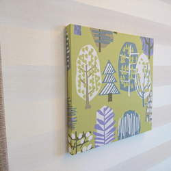 ファブリックパネル 木製 30㎝ 北欧の森(グリーン)　ご新居・模様替えにおすすめ♪ 3枚目の画像