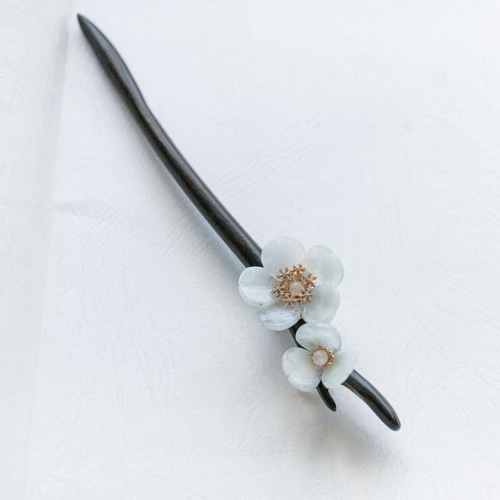 アンティーク調 ハンドメイド 天然石 かんざし ハンドメイド 色見草の簪・秋しぐれ 落ち葉 かんざし 天然石