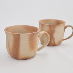 たっぷりのめる　備前マグカップ（緋だすき） 2枚目の画像