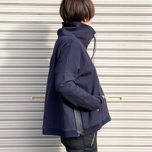 アライア ネイビー 刺繍入り 変形ジャケット 圧縮ウール ヴィンテージ 古着 50s EMPIRE タイガー フェルト パッチ メルトン ウール
