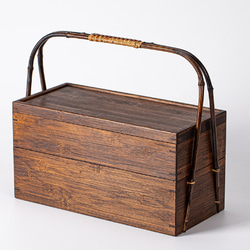竹編籠  提籃籠  茶器収納ケース   茶道整理箱 4枚目の画像
