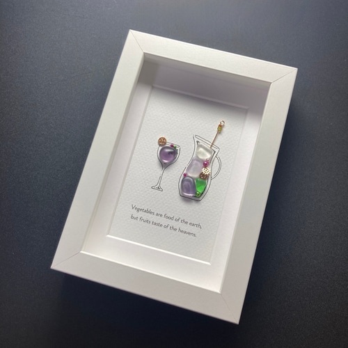 シーグラスアート「サングリア・紫」 その他アート ゆきみ工房 通販