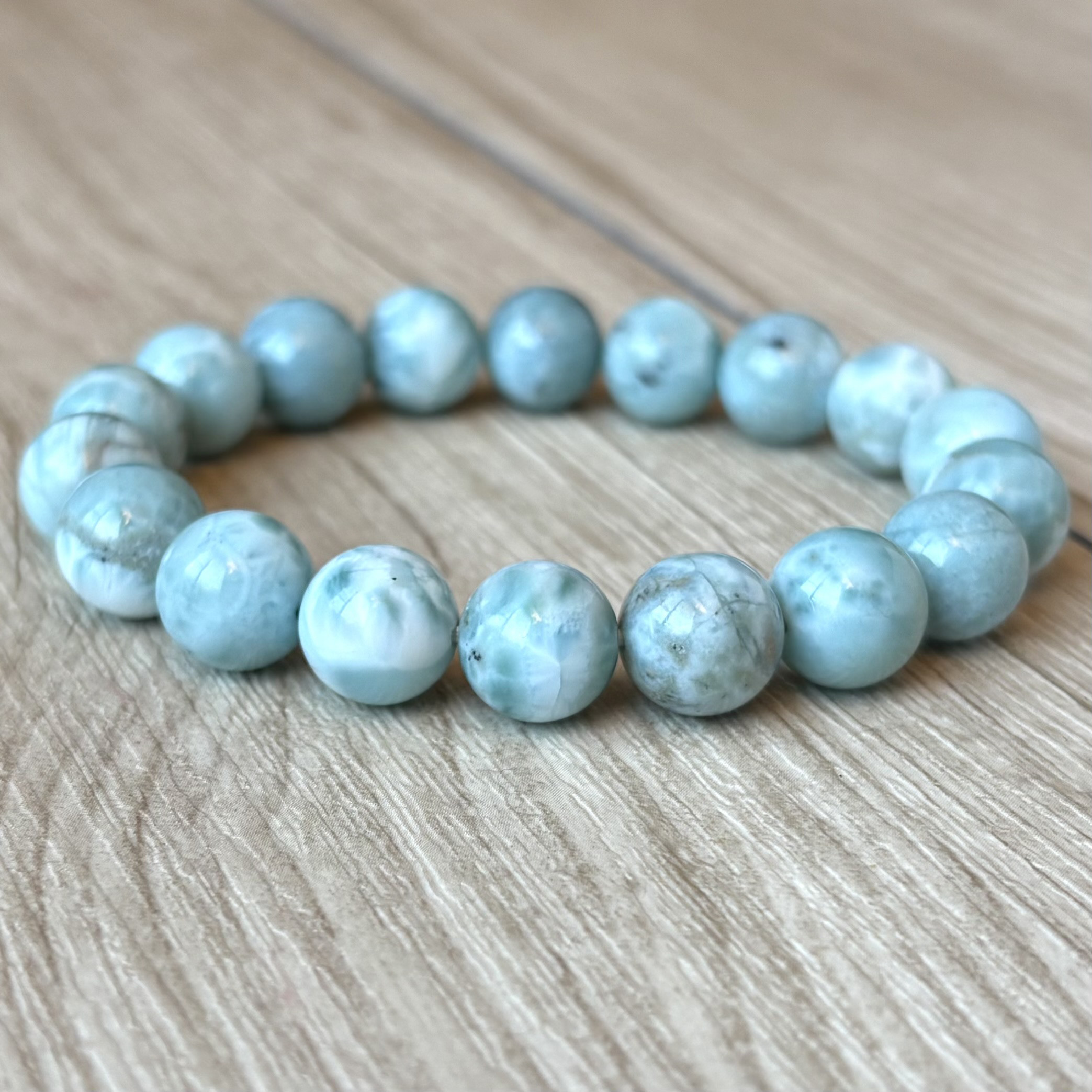 50%オフセ穏やかな水面の波に揺られ心も体も癒される/ ラリマー/パワー 天然石 ストーンブレスレット