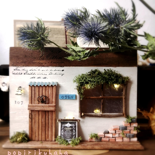 リニューアル✨森の中のカフェ☕ LED・ライト・ミニチュアハウス 