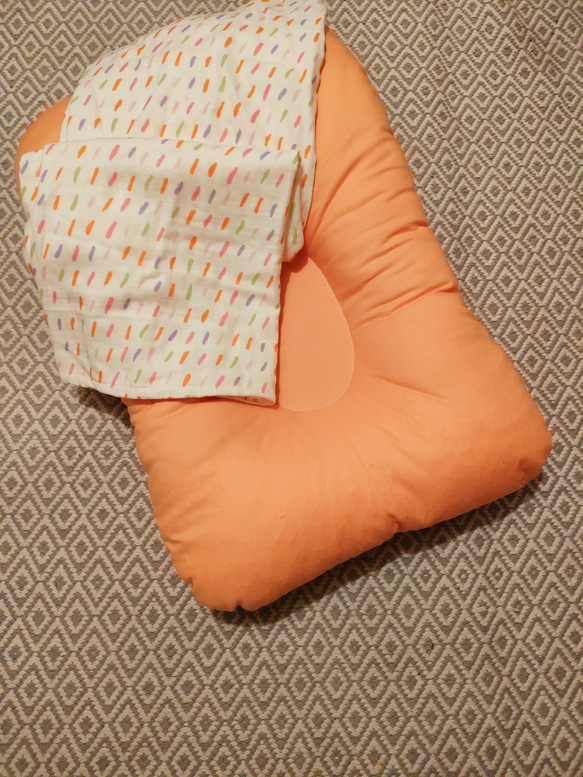 SALE 赤ちゃんが落ち着く夢のベビーベッドbabybed"APO"  cover set  orange stic 4枚目の画像