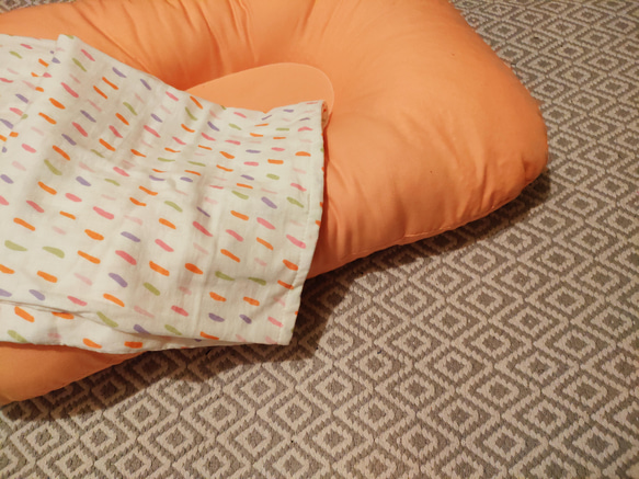 SALE 赤ちゃんが落ち着く夢のベビーベッドbabybed"APO"  cover set  orange stic 2枚目の画像