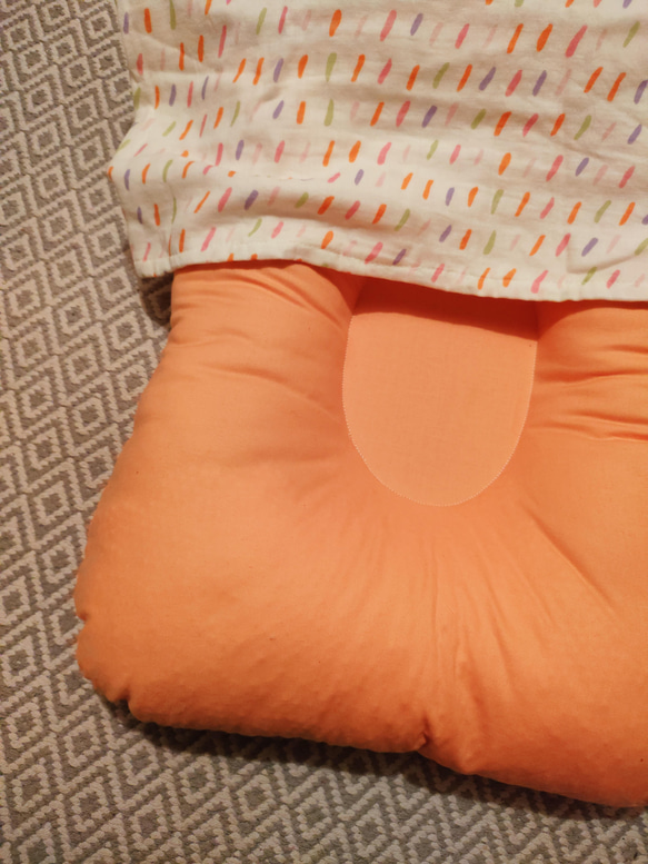 SALE 赤ちゃんが落ち着く夢のベビーベッドbabybed"APO"  cover set  orange stic 5枚目の画像