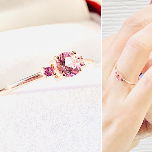 再販x2] K10・K18・Pt(10金・18金・プラチナ) 高品質モルガナイトと