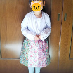 子供服☆リバティ☆パッチワークスカート(サイズ100～120) 2枚目の画像