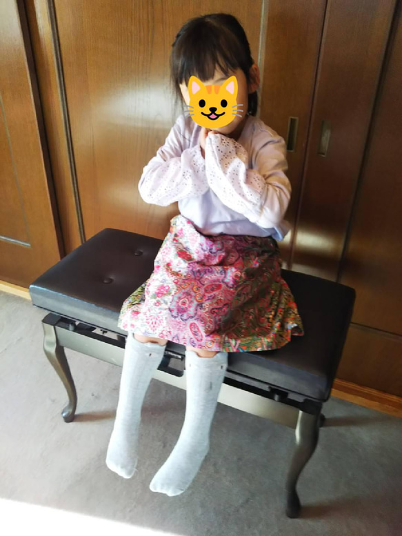 子供服☆リバティ☆パッチワークスカート(サイズ100～120) 5枚目の画像