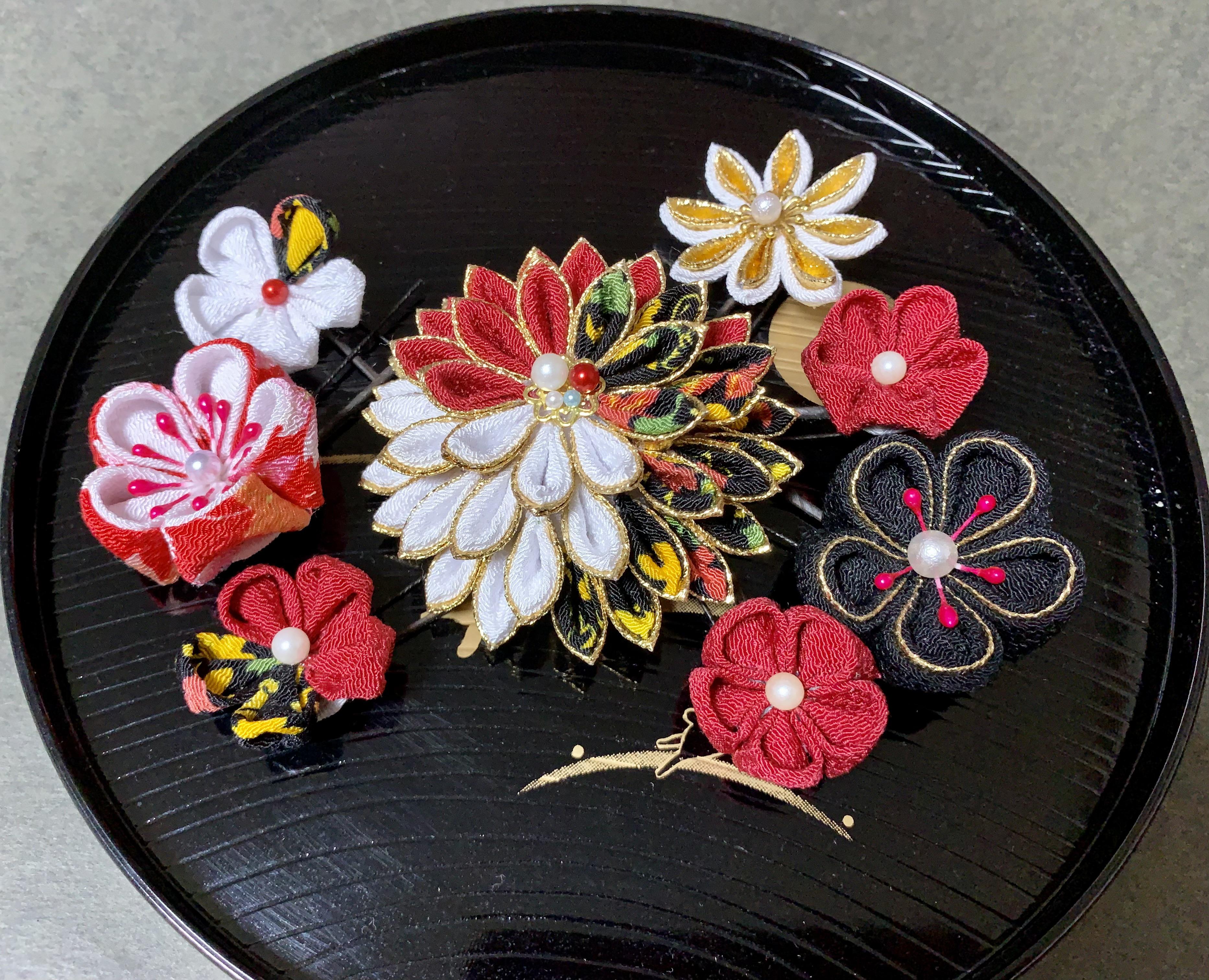 髪飾り つまみ細工 成人式 結婚式 前撮り