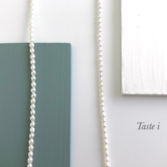 ♦︎再販30点以上！【大人テイスト】淡水ライスパールの60センチネックレス　シルバー925〔20066〕 2枚目の画像