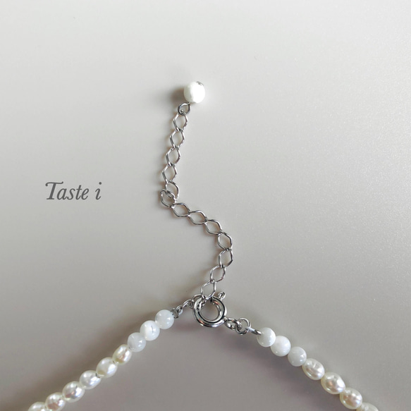 ♦︎再販30点以上！【大人テイスト】淡水ライスパールの60センチネックレス　シルバー925〔20066〕 6枚目の画像