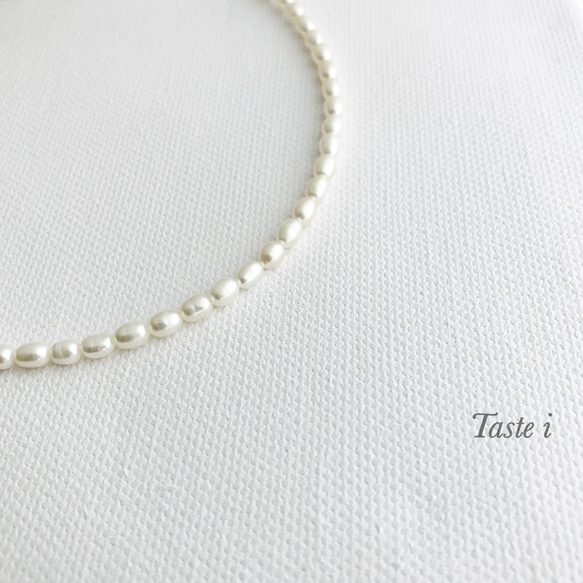 ♦︎再販30点以上！【大人テイスト】淡水ライスパールの60センチネックレス　シルバー925〔20066〕 3枚目の画像