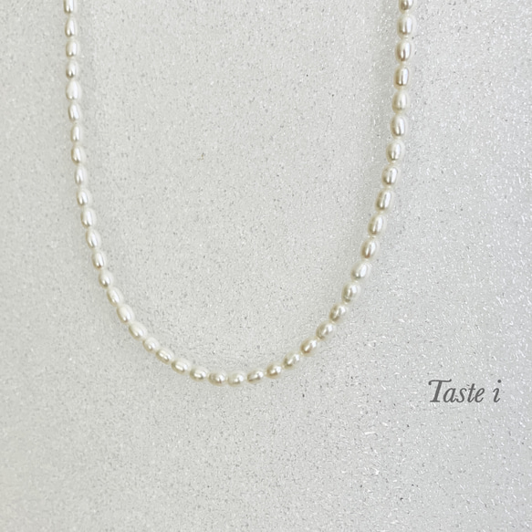 ♦︎再販30点以上！【大人テイスト】淡水ライスパールの60センチネックレス　シルバー925〔20066〕 5枚目の画像