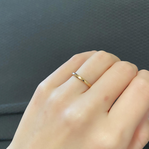 新作☆幸せのペアリング ケース付き ☆ ステンレス 細身