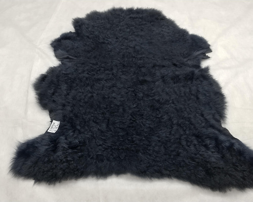 セール品】ムートン（ダブルフェイス） ネイビー色 トルコ産羊皮100% 1
