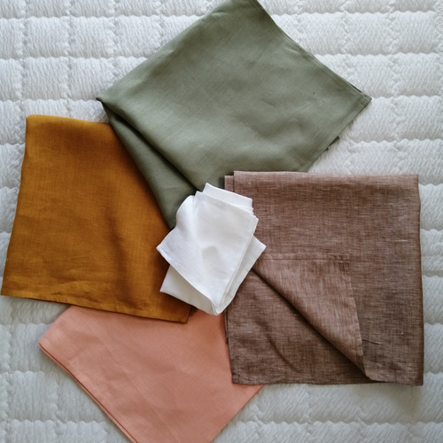 リネンの風呂敷/麻100％/スカーフ/ヘアターバン/リトアニア/マルチ