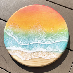 【つながる海 】今の気分で海を選びたい方へ レジンアート　30cm角×3枚 e03321336a9fea895fe614f808b01c