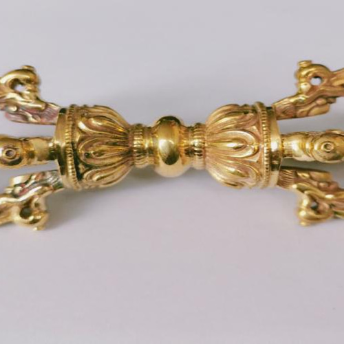 密教法具 五鈷杵 金剛杵 寺院用仏具 真鍮製 vajra 13.5cm その他 密教法具 五鈷杵 金剛杵 寺院用仏具 真鍮製 vajra 13.5cm その他