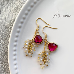 春色マスクチャーム ピアス イヤリング ファスナー ハンドメイド