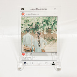 《Limited sale!!》 SNS Instagram風 デザイン アクリルフォトパネル【パネルスタンド付】 2枚目の画像