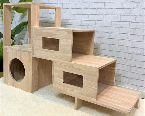 キャットタワー　DIY ハンドメイド　小屋　木製　物置 キャットタワー DIY ハンドメイド 小屋 木製 物置
