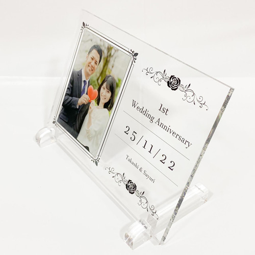【クリアフレーム】割引あり！！文字デザイン変更可能☆結婚式☆記念日フォトフレーム クリアフレーム】割引あり！！文字デザイン変更可能☆結婚式☆記念日