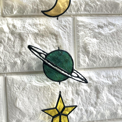 ステンドグラス】宇宙のサンキャッチャー《送料無料》 その他