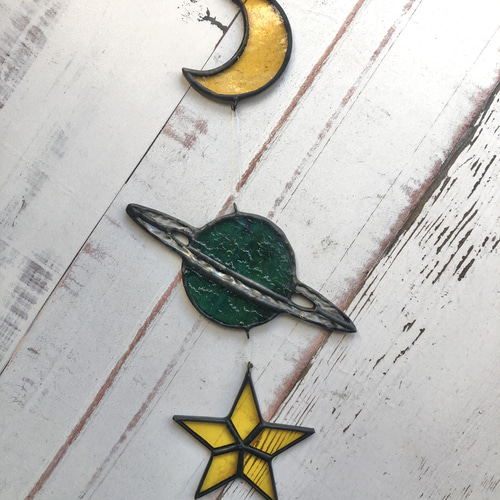 ステンドグラス】宇宙のサンキャッチャー《送料無料》 その他