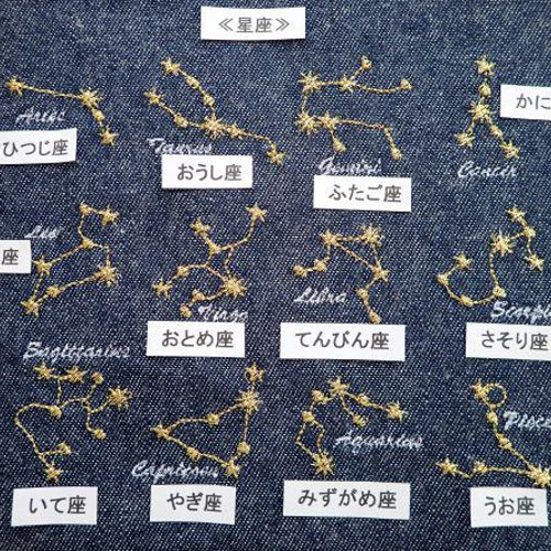 刺繍のネームと星座をカスタマイズできる入園入学グッズ5点