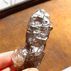 スモーキーエレスチャルクォーツ 高品質 希少 鉱物 天然石 水晶 黒 骸骨水晶 1枚目の画像