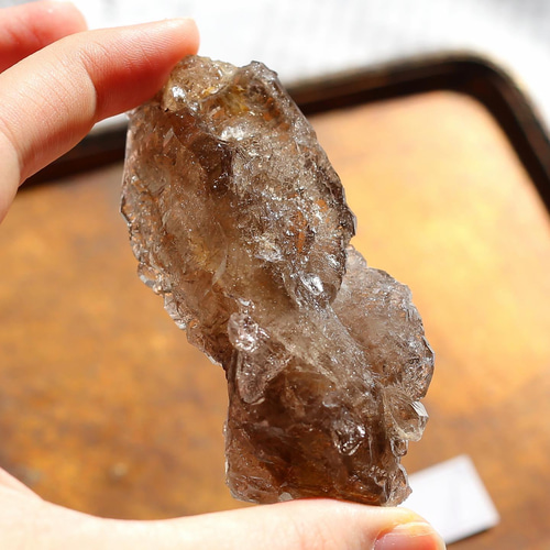 スモーキーエレスチャルクォーツ 高品質 希少 鉱物 天然石 水晶 黒