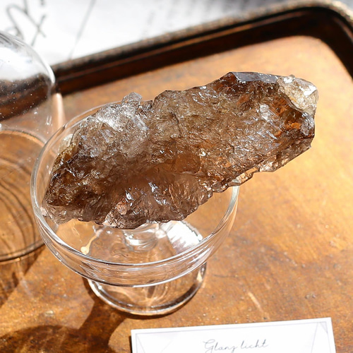 スモーキーエレスチャルクォーツ 高品質 希少 鉱物 天然石 水晶 黒