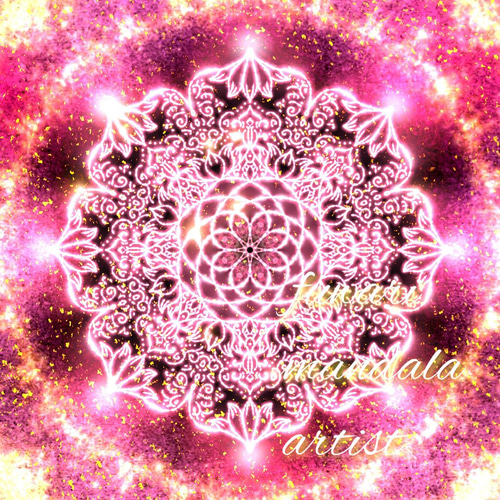 愛・幸福】愛と光❋高波動曼荼羅エネルギーアート 絵画 fuwari