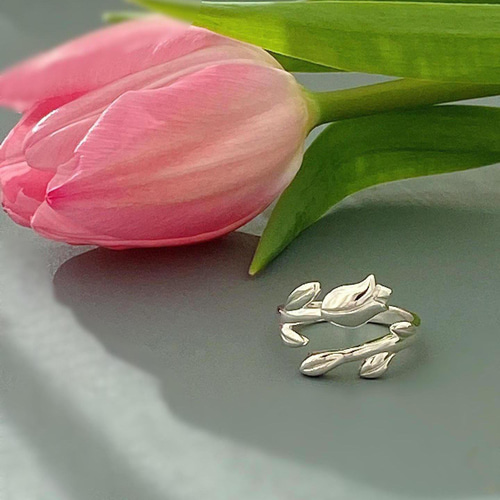 ✿チューリップ✿シルバー925リングR2481 指輪・リング Ringo 通販