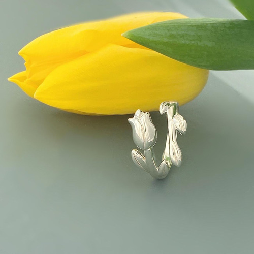 ✿チューリップ✿シルバー925リングR2481 指輪・リング Ringo 通販