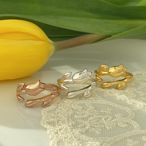 ✿チューリップ✿シルバー925リングR2481 指輪・リング Ringo 通販