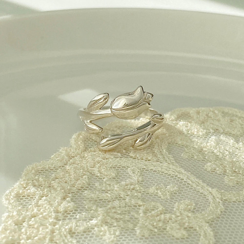 ✿チューリップ✿シルバー925リングR2481 指輪・リング Ringo 通販