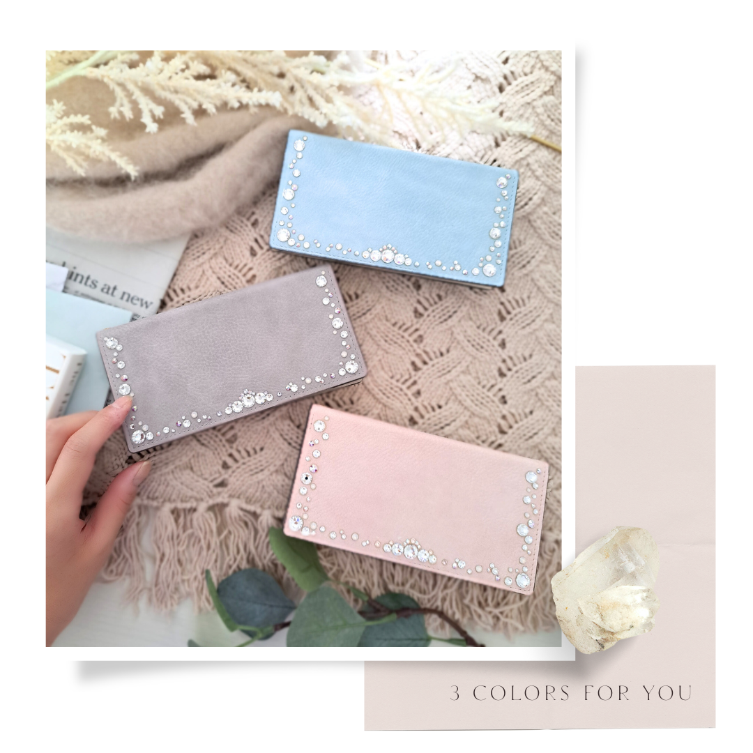 【特別価格】大粒スワロフスキー キラキラ  デコレーション スマホケース　大人っぽいライトグレー